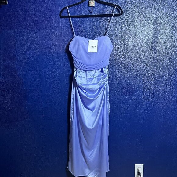 Hello Molly Fortune Seeker Midi Dress Blue Semi-lined Slight-stretch Party - Picture 4 of 15